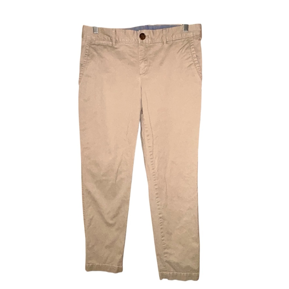 Banana Republic City Chino Pants Womens 4 Khaki Stretch Straight Leg Minimalist